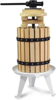 Handmatige sapcentrifuge met houten mand