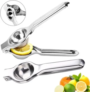 Handpers voor citrusvruchten van roestvrij staal, 8 cm, set van 2