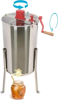 Honing extractor handmatig 3 frames RVS zilver