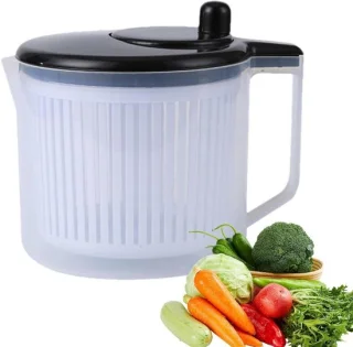 Keukenhulp sla centrifuge 22 x 18.5 cm wit