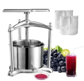 Kitchen Citruspers Handmatige Sapcentrifuge Roestvrij Staal 6L Zilver