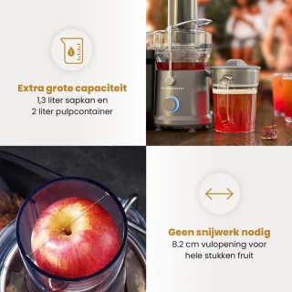 Kitchen Royal Sapcentrifuge 1200W 3-Snelheden