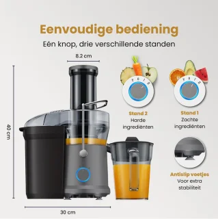 Kitchen Royal Sapcentrifuge 1200W 3-Snelheden