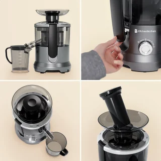 KitchenBrothers Sapcentrifuge 600W 500ml Zilver/Grijs