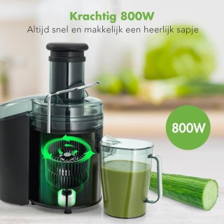 KitchenBrothers Sapcentrifuge 800W 1100ml Zwart