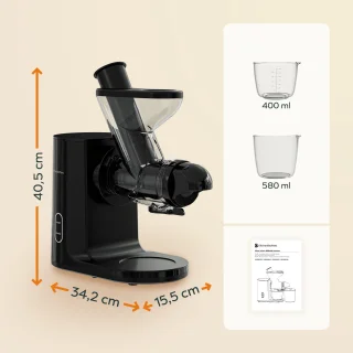 KitchenBrothers Slowjuicer Groenten- en Fruitpers Zwart