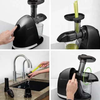 KitchenBrothers Slowjuicer Juice Maker Zwart