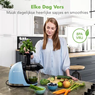 KitchenBrothers Slowjuicer Juicer 700ml Pastel Blauw