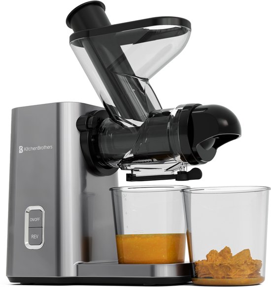 KitchenBrothers Slowjuicer Mini Groenten- en Fruitpers Grijs review