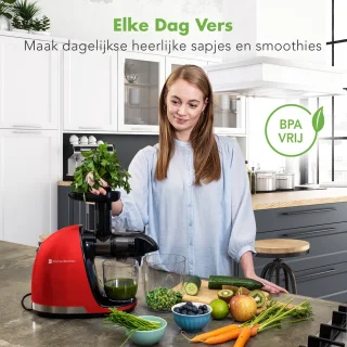 KitchenBrothers Slowjuicer Rood 700ml