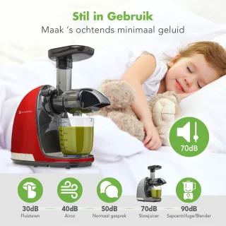 KitchenBrothers Slowjuicer Rood 700ml