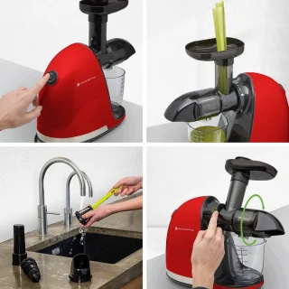 KitchenBrothers Slowjuicer Rood 700ml