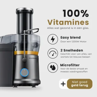 KitchenMasters Sapcentrifuge 1200W 3-snelheden