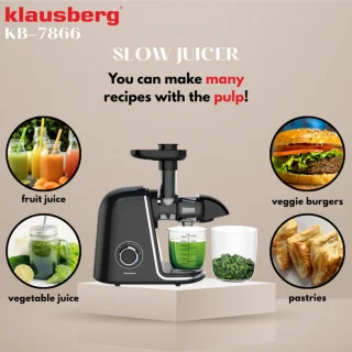 Klausberg KB-7866 Slow Juicer Zwart/Zilver