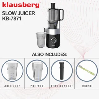 Klausberg KB-7871 Slowjuicer Zwart/Zilver