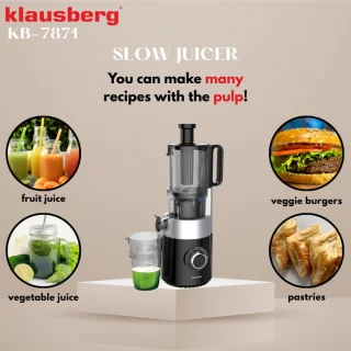 Klausberg KB-7871 Slowjuicer Zwart/Zilver