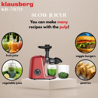 Klausberg Slowjuicer 150W 700ml Kersenrood