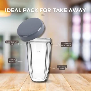 Kleine Cup 1000 ml met Plat Deksel