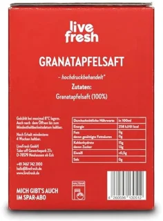 Koudgeperst granaatappelsap 3 L