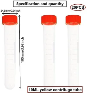 Kunststof centrifugebuisjes 10 ml - set van 20