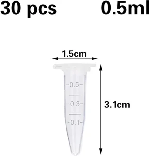 Microbuisjes (conische centrifugetubes) 0,5 ml - 30 stuks