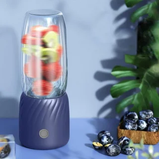 Mini draagbare sapcentrifuge - blauw