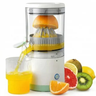 Mini draagbare sapcentrifuge en blenderbeker - wit/groen