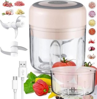 Compacte USB-foodprocessor: snel hakken met één knop