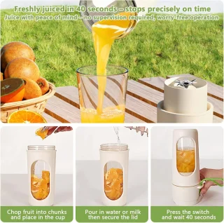 Mini milkshake-maker draagbare blender 450 ml groen