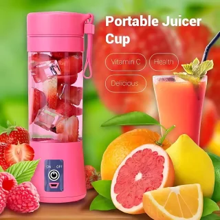 Mini sapcentrifuge USB 380 ml Roze