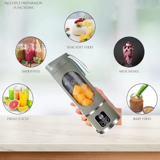 Mini USB Blender Sapcentrifuge 500 ml Grijsgroen