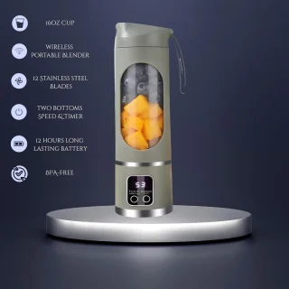 Mini USB Blender Sapcentrifuge 500 ml Grijsgroen