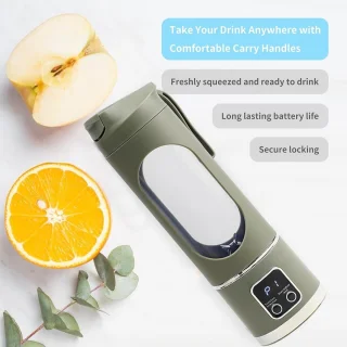 Mini USB Blender Sapcentrifuge 500 ml Grijsgroen