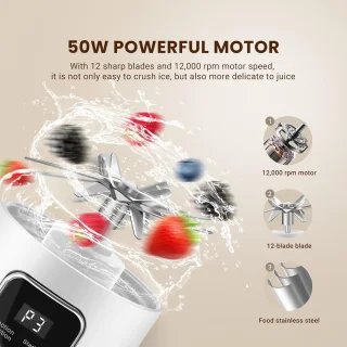 Mini USB-sapcentrifuge 500 ml - Draagbare blender (wit)