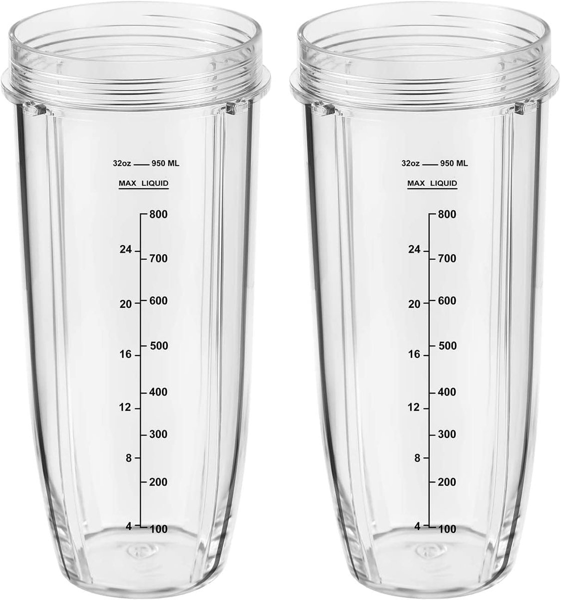 De Nutri Ninja 2-Pack Vervangende Bekers 946 ml in één oogopslag