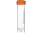 Plastic centrifugeerbuis met schroefdop, 50 ml, 10 stuks, transparant oranje