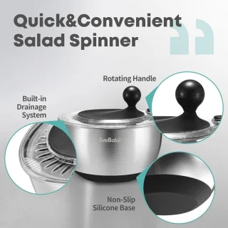 Premium 5,3-Qt Roestvrijstalen Slacentrifuge
