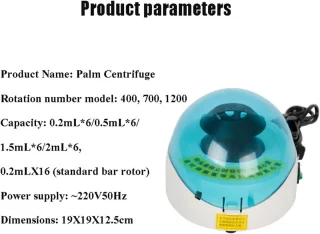 RFWR® Mini Handcentrifuge voor 0,2–2 ml buisjes