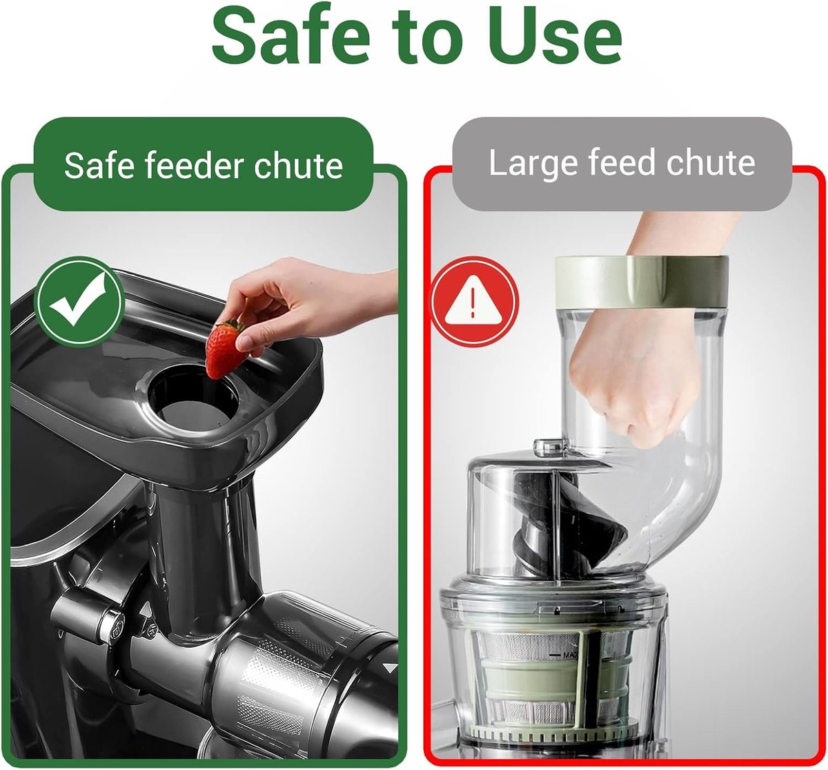 RFWR Slow Juicer met 2 Snelheidsmodi en Reisflessen 500 ml