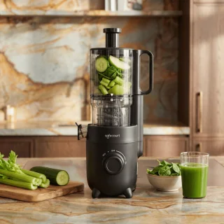 Wat vinden we goed aan de Safecourt Kitchen Slow Juicer - Sapcentrifuge Zwart