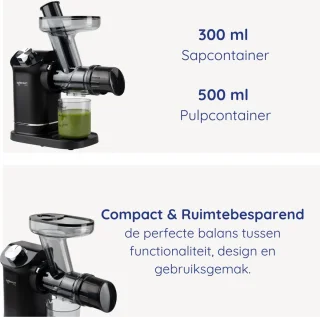 Safecourt Kitchen Slowjuicer 700ml Zwart
