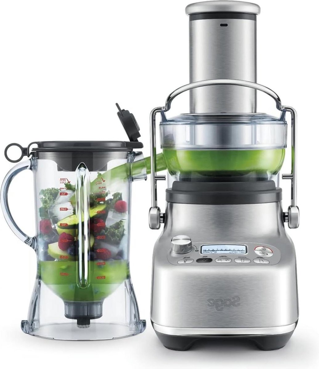 De Sage Bluicer Pro 3X Blender en Sapcentrifuge Roestvrij Staal in één oogopslag