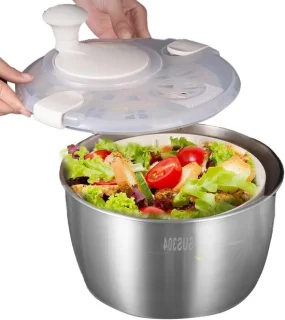 Salad Spinner 5 L Roestvrijstaal Zilver