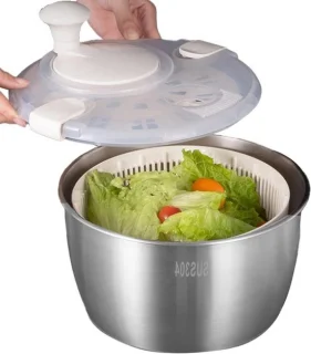 Salade centrifuge groente droger 5 liter zilver