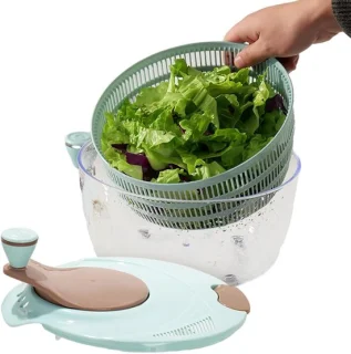 Saladecentrifuge 24,5x24,5x16,5 cm Blauw