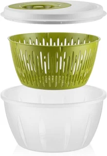 Saladecentrifuge 3-in-1 4,5 liter groen