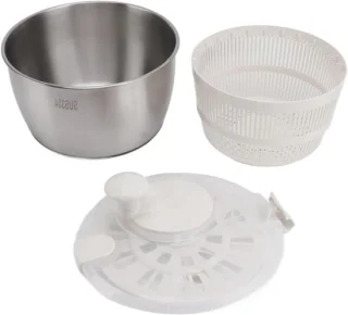 Saladecentrifuge Roestvrijstaal Zilver