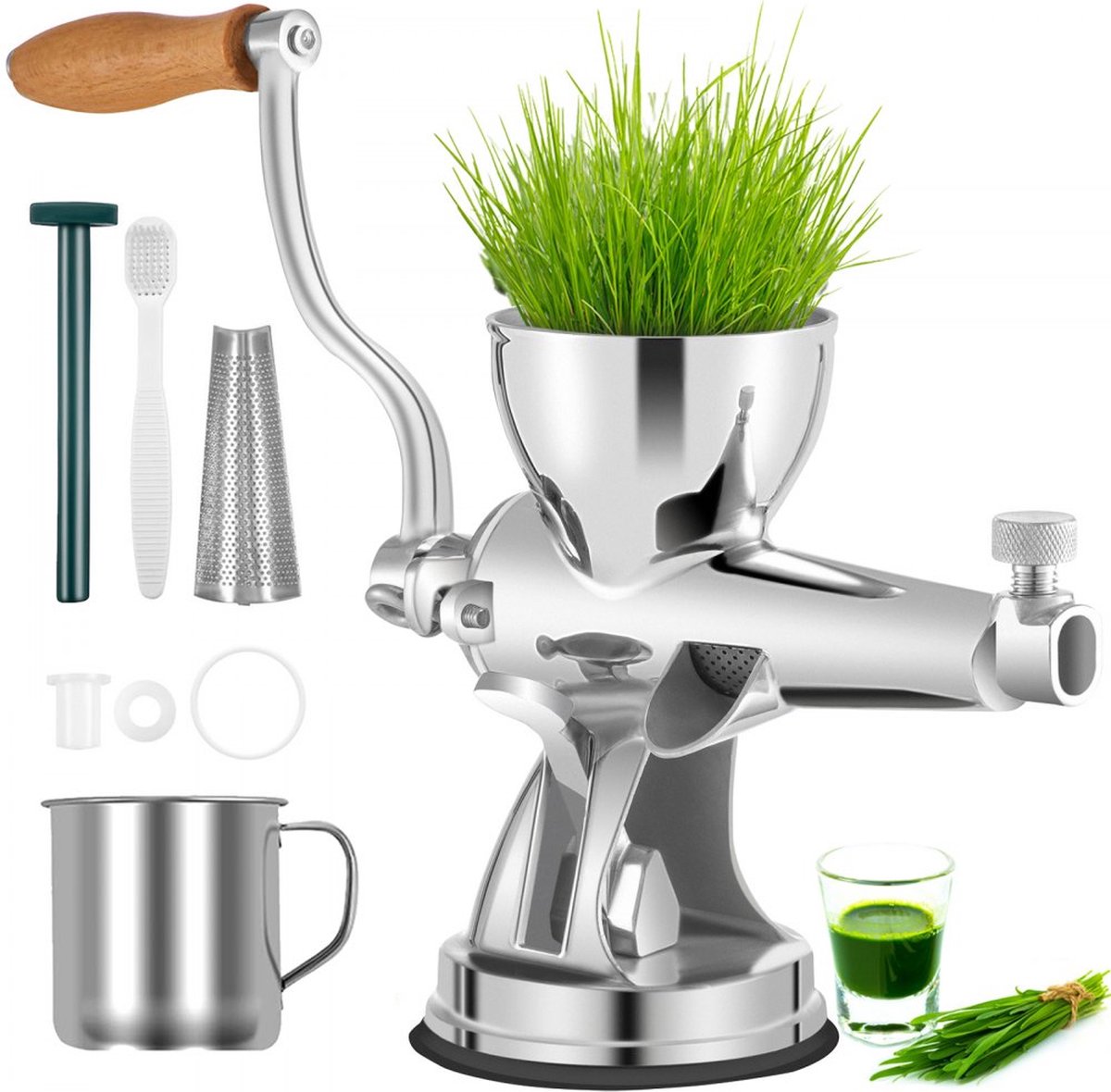 De Sapcentrifuge handmatige tarwegras juicer 8,6cm in één oogopslag