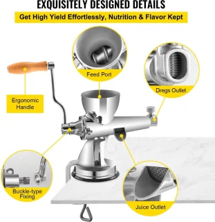 Sapcentrifuge handmatige tarwegras juicer 8,6cm