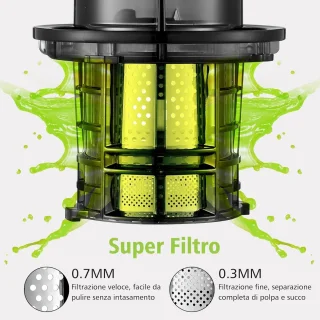 Sapcentrifuge voor groenten en fruit